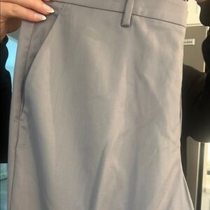 Gray Chinos with Smooth Fabric and Professional Look